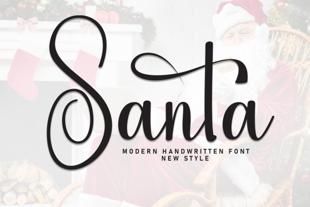 Santa Script Font - Befonts