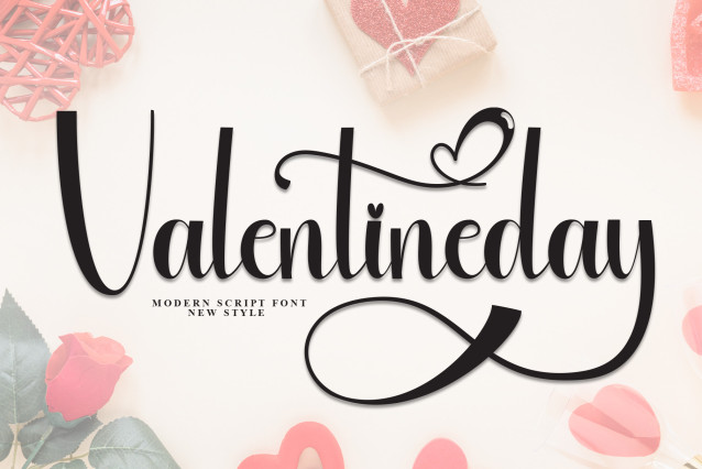 Valnetines Day Script Valentineday Script Font - Befonts