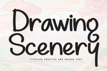 Drawing Scenery Display Font