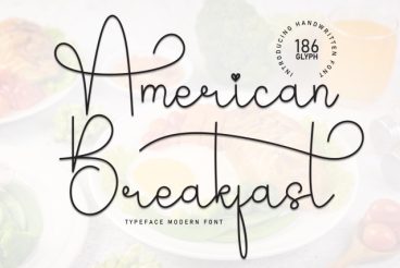 American Breakfast Script Font