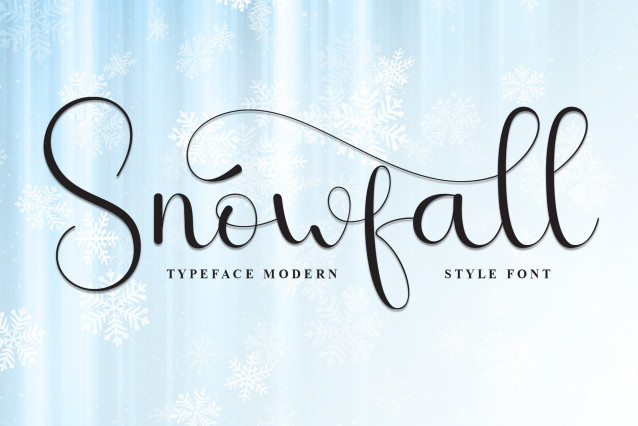 First Snow Script Font Snowfall Script Font - Befonts
