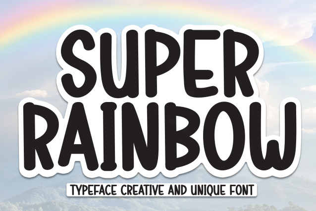 Super Rainbow Script Font - Befonts