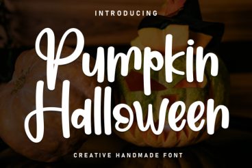 Pumpkin Halloween Brush Font