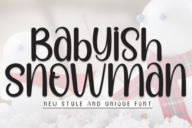 Babyish Snowman Script Font - Befonts