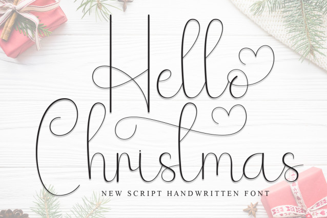 Hello Christmas Script Font - Befonts