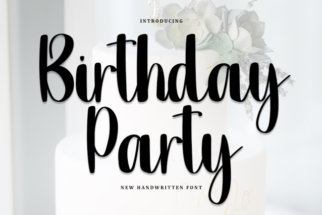 Birthday Party Script Font - Befonts