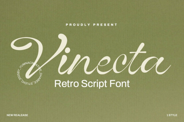Vinecta Script Font