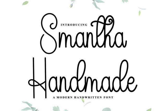 Smantha Handmade Script Font - Befonts