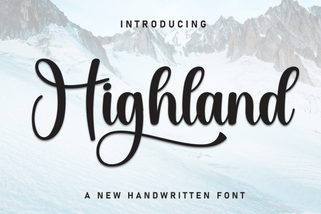 Highland Script Font - Befonts