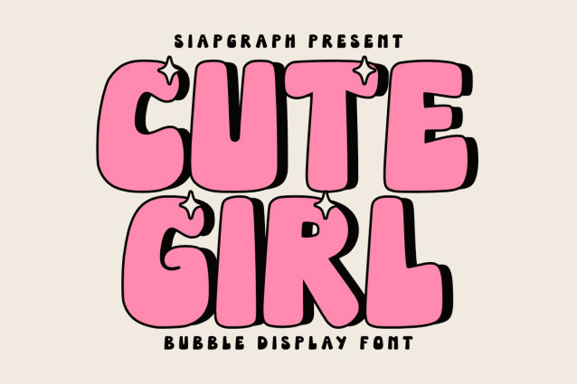 Cute Girl Display Font