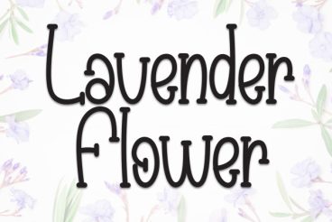 Lavender Flower Display Font