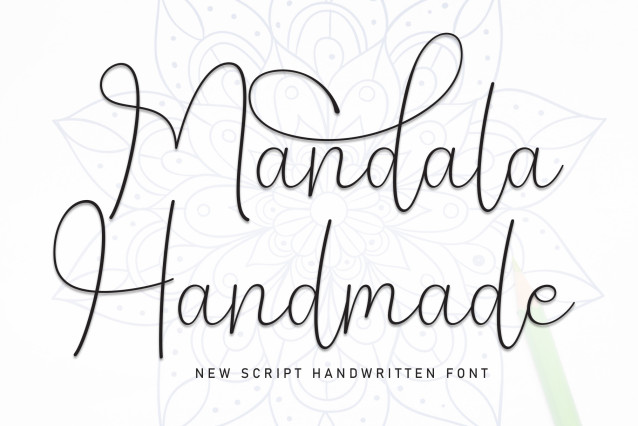 Mandala Handmade Script Font - Befonts