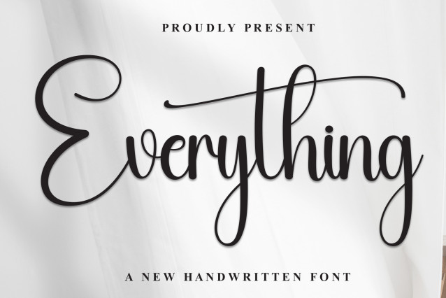 Script Everything Please Everything Script Font - Befonts