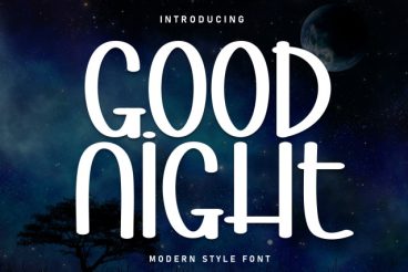 Good Night Display Font
