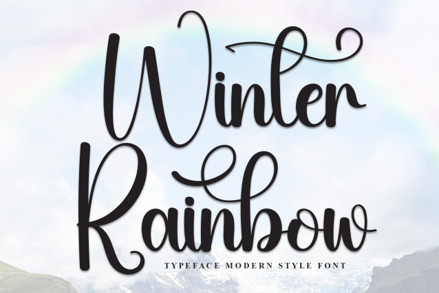 Winter Rainbow Script Font - Befonts