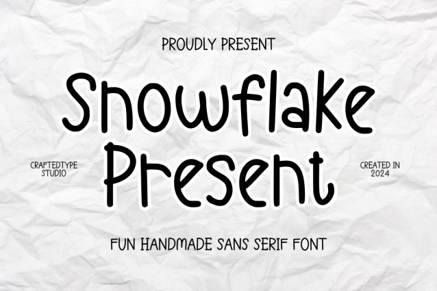Snowflake Present Display Font