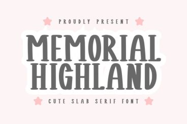 Memorial Highland Display Font