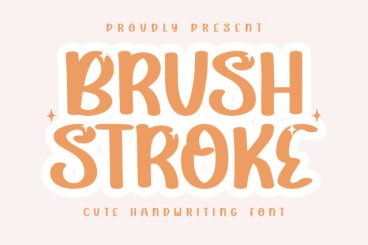 Brushstroke Display Font