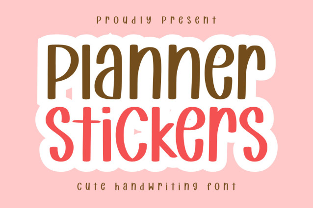 Planner Stikers Display Font