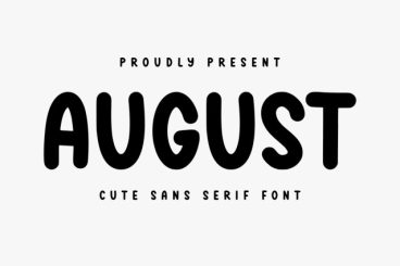 August Display Font