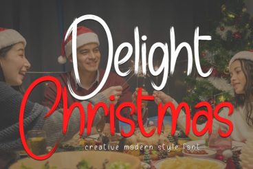 Delight Christmas Brush Font