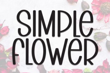 Simple Flower Display Font