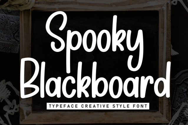Spooky Blackboard Display Font