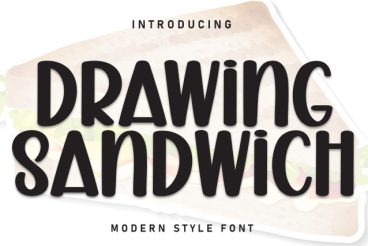 Drawing Sandwich Display Font