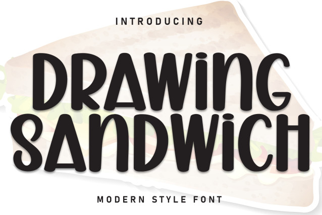 Drawing Sandwich Display Font