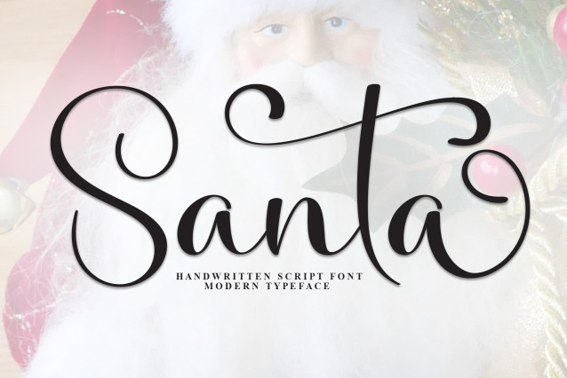 Santa Script Font - Befonts