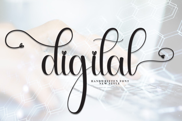 Digital Calligraphy Font - Befonts