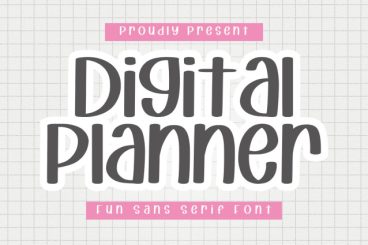 Digital Planner Display Font