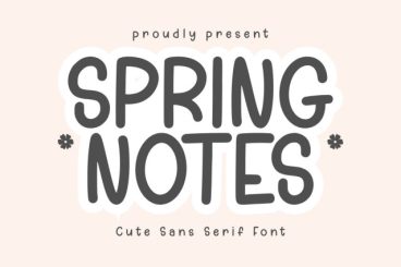 Spring Notes Display Font