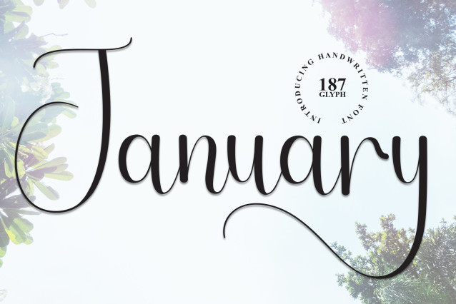 January Script Font - Befonts