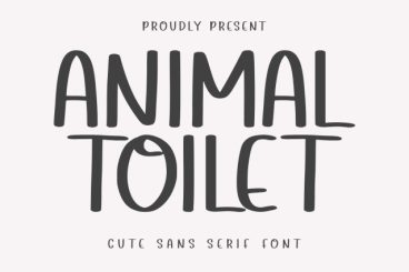 Animal Toilet Display Font