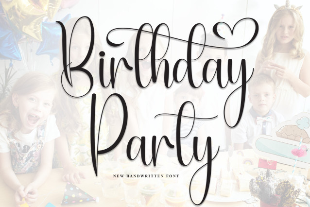 Party. Font Script Birthday Party Script Font - Befonts
