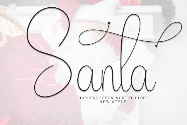 Santa Script Font - Befonts