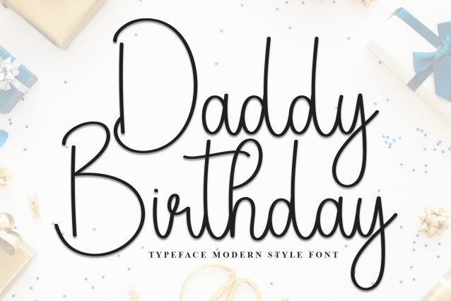 Daddy Birthday Script Font - Befonts