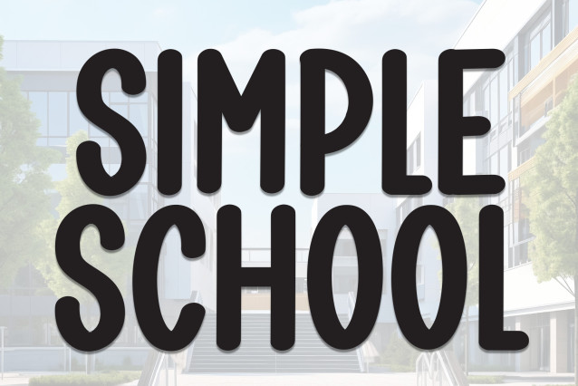 Simple School Display Font - Befonts