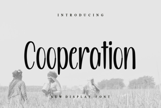 Cooperation Display Lettering Cooperation Display Font - Befonts