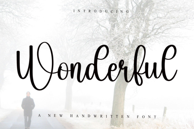Wonderful Script Wonderful Script Font - Befonts