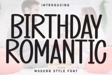 Birthday Romantic Display Font