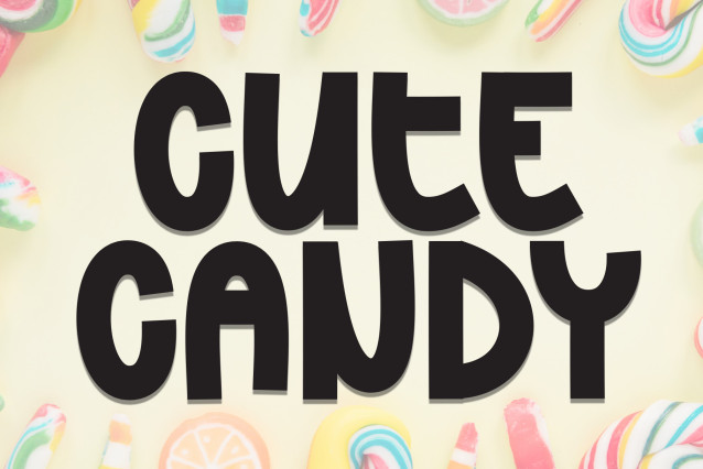 Cute Candy Display Font - Befonts