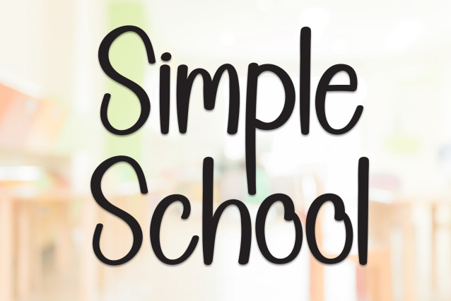 Simple School Display Font - Befonts