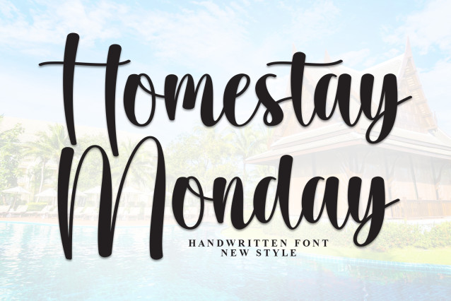 Homestay Monday Script Font