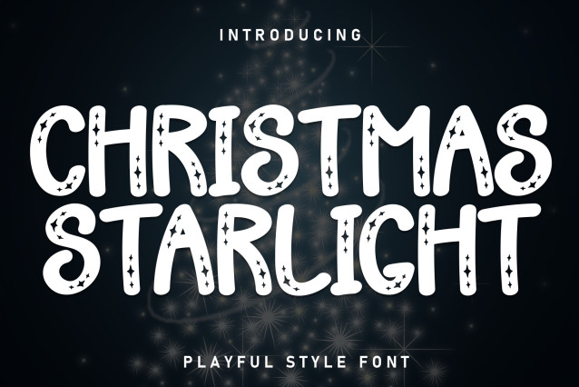 Christmas Starlight Display Font - Befonts