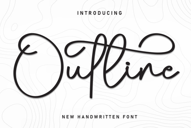 Outline Script Styles Outline Script Font - Befonts
