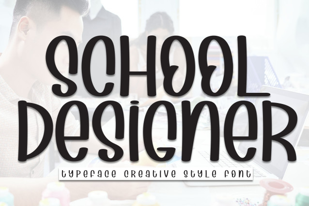 School Designer Display Font - Befonts