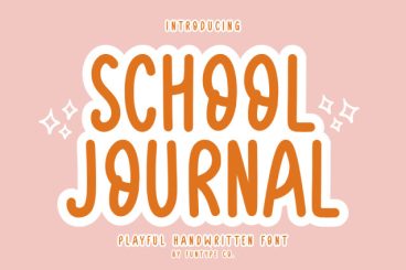 School Journal Display Font