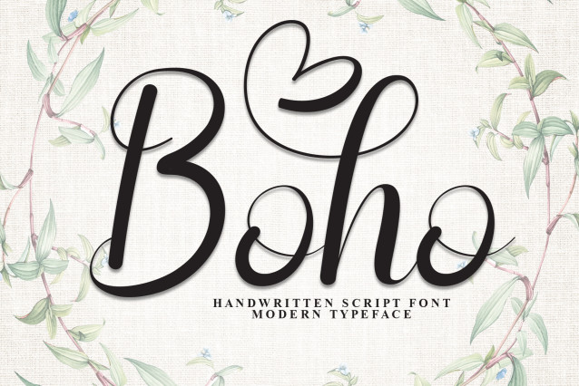 Boho Script Font - Befonts